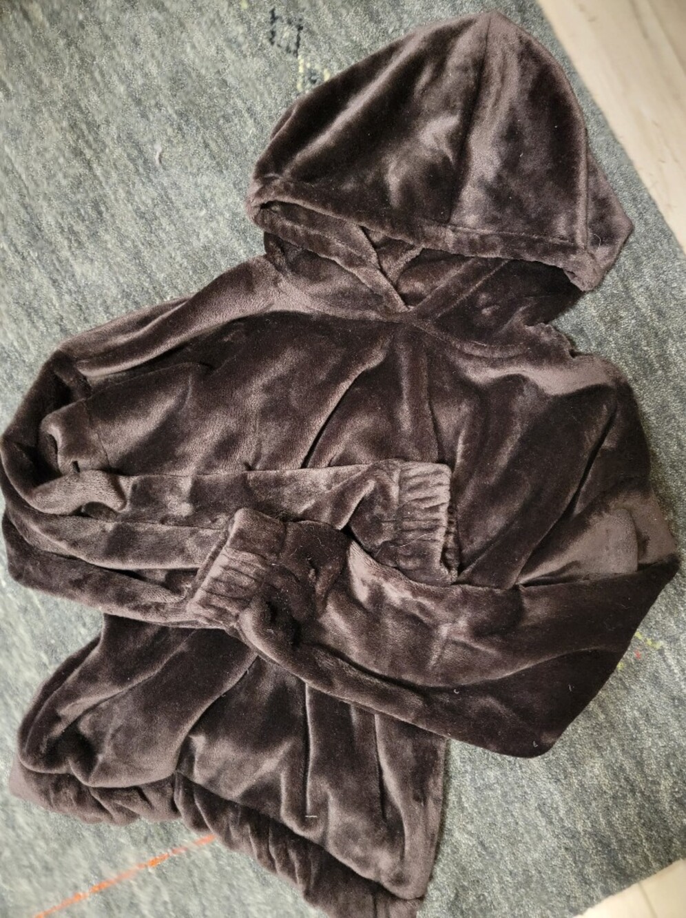 Chocolate Brown New Teddy Women's Pullover Hooded Sweater